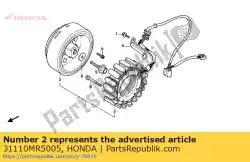 Here you can order the flywheel comp.(hi from Honda, with part number 31110MR5005: