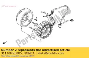 Honda 31110MR5005 flywheel comp.(hi - Bottom side