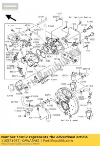 kawasaki 110521067 suporte, alta tensão vn1500n - Lado inferior