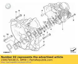 Here you can order the transmission housing - schwarz         from BMW, with part number 23007693815: