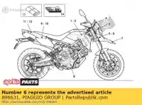 896631, Piaggio Group, décalque avant lh italie aprilia  dorsoduro 750 2010, Nouveau