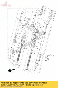 yamaha 4C6F31580000 junta - Lado inferior