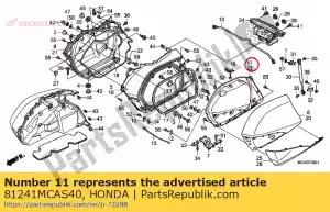 Honda 81241MCAS40 tapa interior o silla de montar - Lado inferior