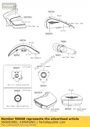 Here you can order the pattern,tank cover,lwr vn1700b from Kawasaki, with part number 560681882: