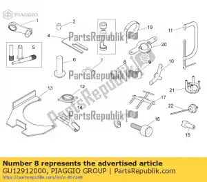 Piaggio Group GU12912000 flange flywheel side - Bottom side