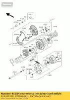 410341318, Kawasaki, tambour-assy, ??frein arrière bn125-a3 kawasaki eliminator 125 1998 1999 2000 2002 2003 2004 2005 2006 2007, Nouveau