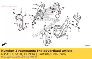 honda 63510HL3A10 cubierta, r. protector de barro - Lado inferior