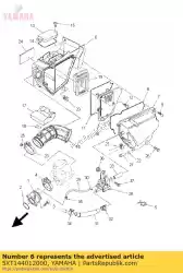 Ici, vous pouvez commander le boîtier de filtre à air assy auprès de Yamaha , avec le numéro de pièce 5XT144012000: