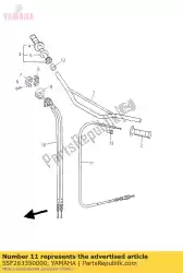 kabel, koppeling van Yamaha, met onderdeel nummer 5SF263350000, bestel je hier online: