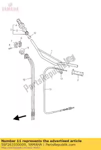 yamaha 5SF263350000 kabel, koppeling - Onderkant