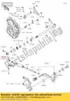 132420128, Kawasaki, levier-assy-change zx1000rgf kawasaki  zx 1000 2016 2017 2018 2019 2020, Nouveau