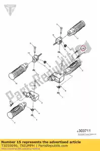 triumph T3050096 parafuso de cabeça - Lado inferior