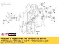 AP0930725, Piaggio Group, Joint d'huile 17x28x7 aprilia  etx mx rotax 122 rs rx rx sx 125 1994 1995 1996 1997 1998 2004 2005 2006 2008 2009 2010, Nouveau