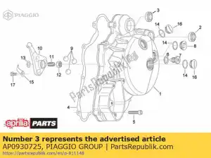 Piaggio Group AP0930725 oil seal 17x28x7 - Bottom side