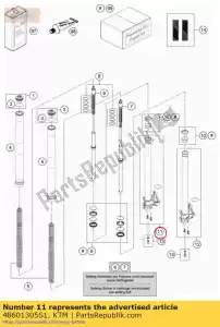 ktm 48601305S1 asklem met binnenband - Onderkant