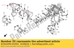 Aquí puede pedir mat, l. Cubierta lateral del motor de Honda , con el número de pieza 83564MCAD00: