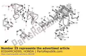 honda 83564MCAD00 mat, l. cubierta lateral del motor - Lado inferior