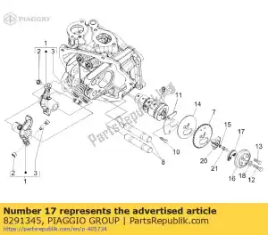 Piaggio Group 8291345 decompressie contragewicht - Onderkant