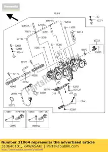 Kawasaki 310640101 rura-komp, paliwo zr1000b7f - Dół