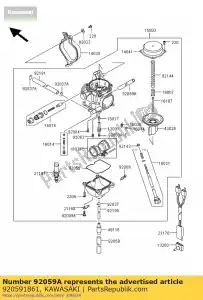 kawasaki 920591861 tubo, 6,5x9,5x320 zx600-c1 - Lado inferior