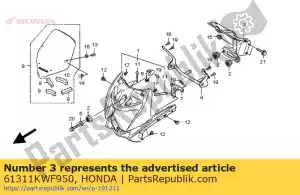 Honda 61311KWF950 rester comp., fr. capot - La partie au fond