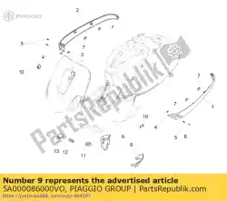 Aqui você pode pedir o spoiler de cobertura em Piaggio Group , com o número da peça 5A000086000VO: