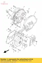 Tutaj możesz zamówić pokrywa skrzyni korbowej 1 od Yamaha , z numerem części 5HP154110000: