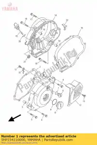 Yamaha 5HP154110000 pokrywa skrzyni korbowej 1 - Dół