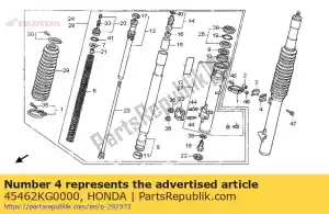 Honda 45462KG0000 braçadeira b, fr. cabo de freio - Lado inferior