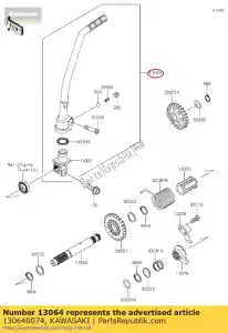 kawasaki 130640074 lever-assy-kick klx150fff - La partie au fond