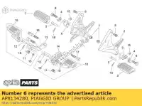 AP8134280, Piaggio Group, bullone u poggiapiedi posteriore aprilia  pegaso 650 1997 1998 1999 2000 2001 2002 2003 2004, Nuovo