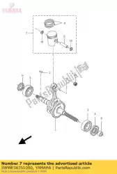 zuiger (0,25 mm o / s van Yamaha, met onderdeel nummer 5WWE16351000, bestel je hier online: