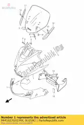 motorkap, lichaam van Suzuki, met onderdeel nummer 9441027G01YAY, bestel je hier online: