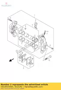 Suzuki 5910035890 piston set - Bottom side