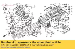 honda 82310MCA000 corpo, r. apoio de braço - Lado inferior