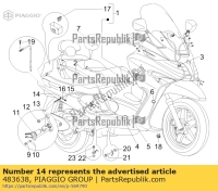 483638, Aprilia, braçadeira de mangueira, Novo