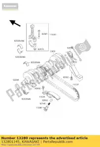 kawasaki 132801145 houder zr750-f1 - Onderkant