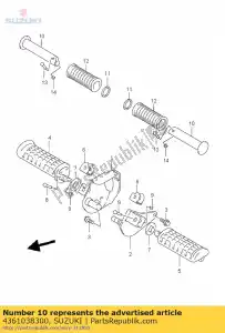 Suzuki 4361038300 barra, apoio para os pés rr - Lado inferior