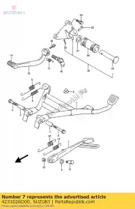 suzuki 4231026D00 stojak, prop. - Dół