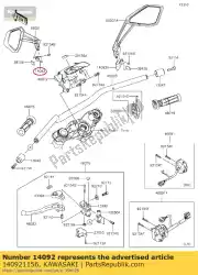 Here you can order the cover,mirror stay,lh zr1000fef from Kawasaki, with part number 140921156: