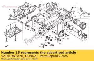 honda 52181HN1A20 controle deslizante, guia de corrente - Lado inferior