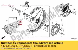 honda 44713KS6641 klep, band (dunlop) (80/10021) - Onderkant