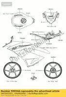 560540501, Kawasaki, marque, réservoir de carburant, rh, kawasa zx600 kawasaki zx 600 1000 2010, Nouveau