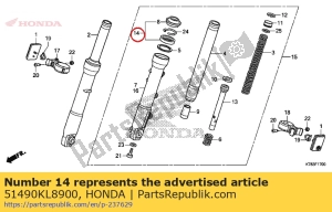 Honda 51490KL8900 afdichtset, fr. vork - Onderkant