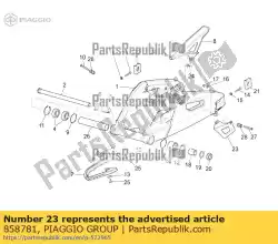 Ici, vous pouvez commander le plaque de guidage de chaîne auprès de Piaggio Group , avec le numéro de pièce 858781: