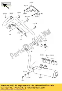 kawasaki 921511446 boulon, 8x32 kvf400-c1 - La partie au fond