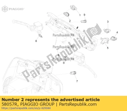 Aprilia 58057R, Przycisk startu, OEM: Aprilia 58057R