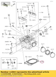 Here you can order the gasket-head kx450e9f from Kawasaki, with part number 110040088: