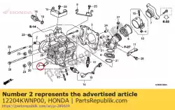 Tutaj możesz zamówić prowadnica, zawór (o. S.) od Honda , z numerem części 12204KWNP00: