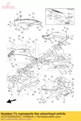 Ici, vous pouvez commander le couvrir assy 2, sous auprès de Yamaha , avec le numéro de pièce 2C0Y280910P2: